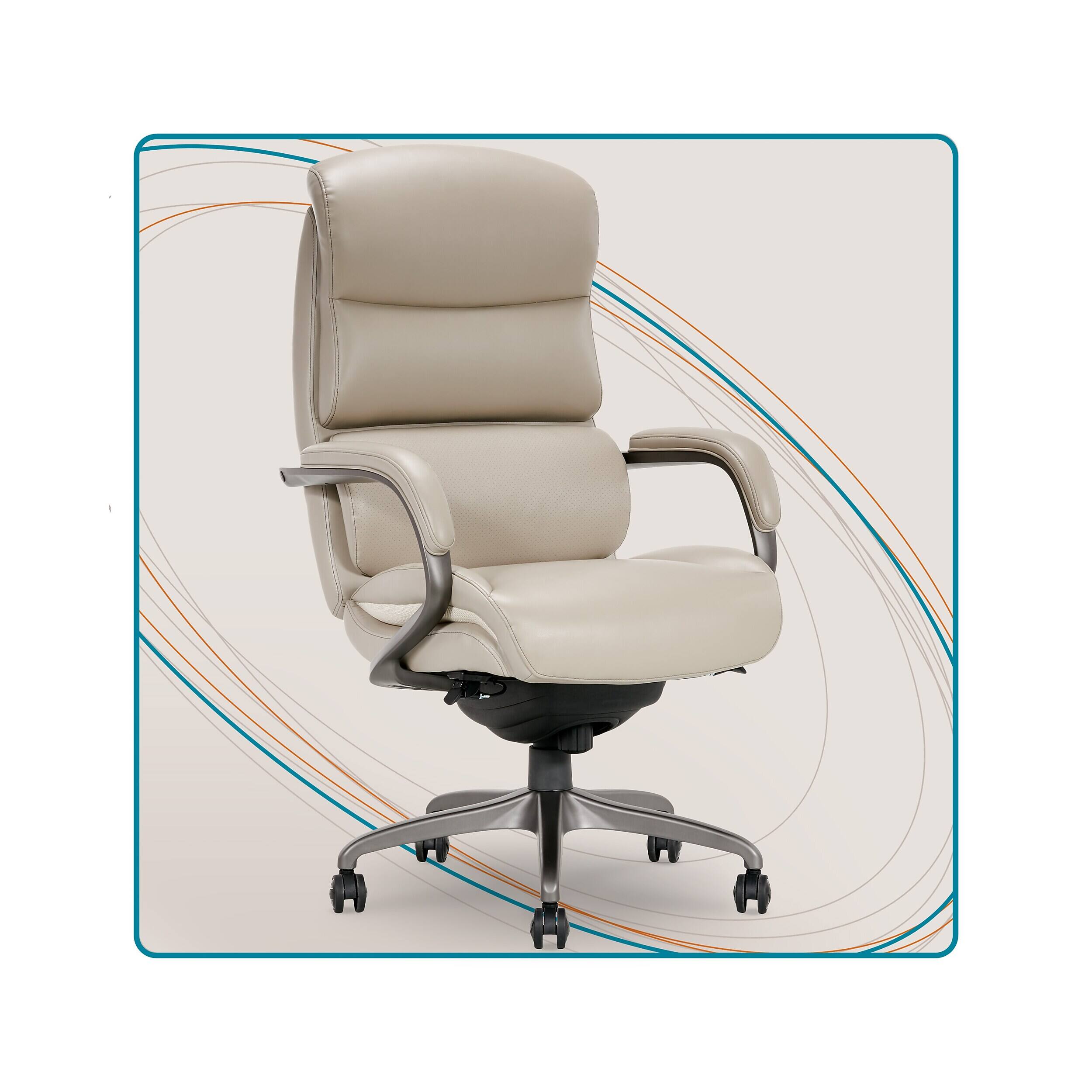 Alt View 1. La-Z-Boy - Aberdeen Bonded Leather Executive Chair, Beige (LF51122) - Beige.
