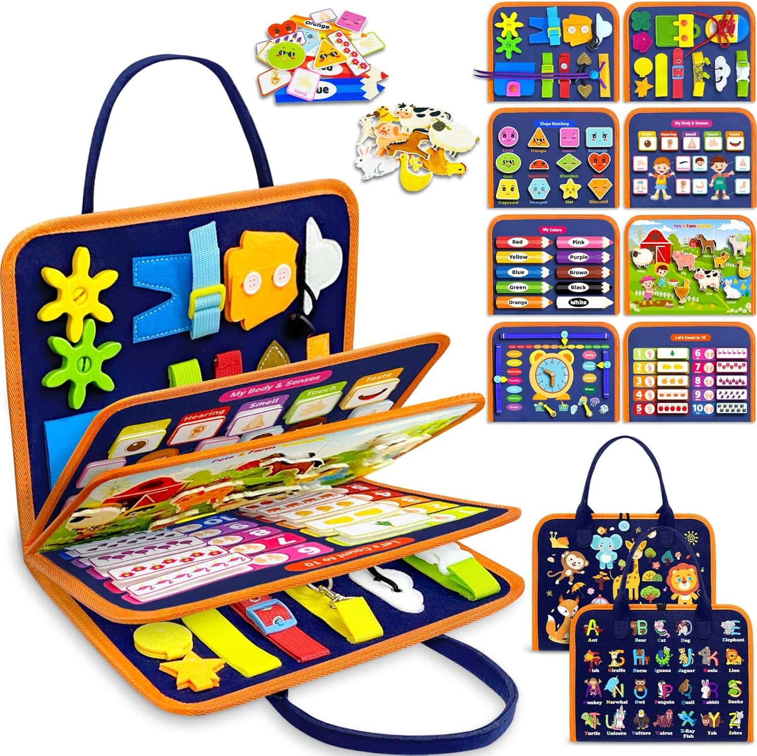 Anysun - Montessori Busy Board Toys for Toddlers - Sensory Learning, Travel Activities, Fine Motor Skills Development Gift price history on PriceWatchPro