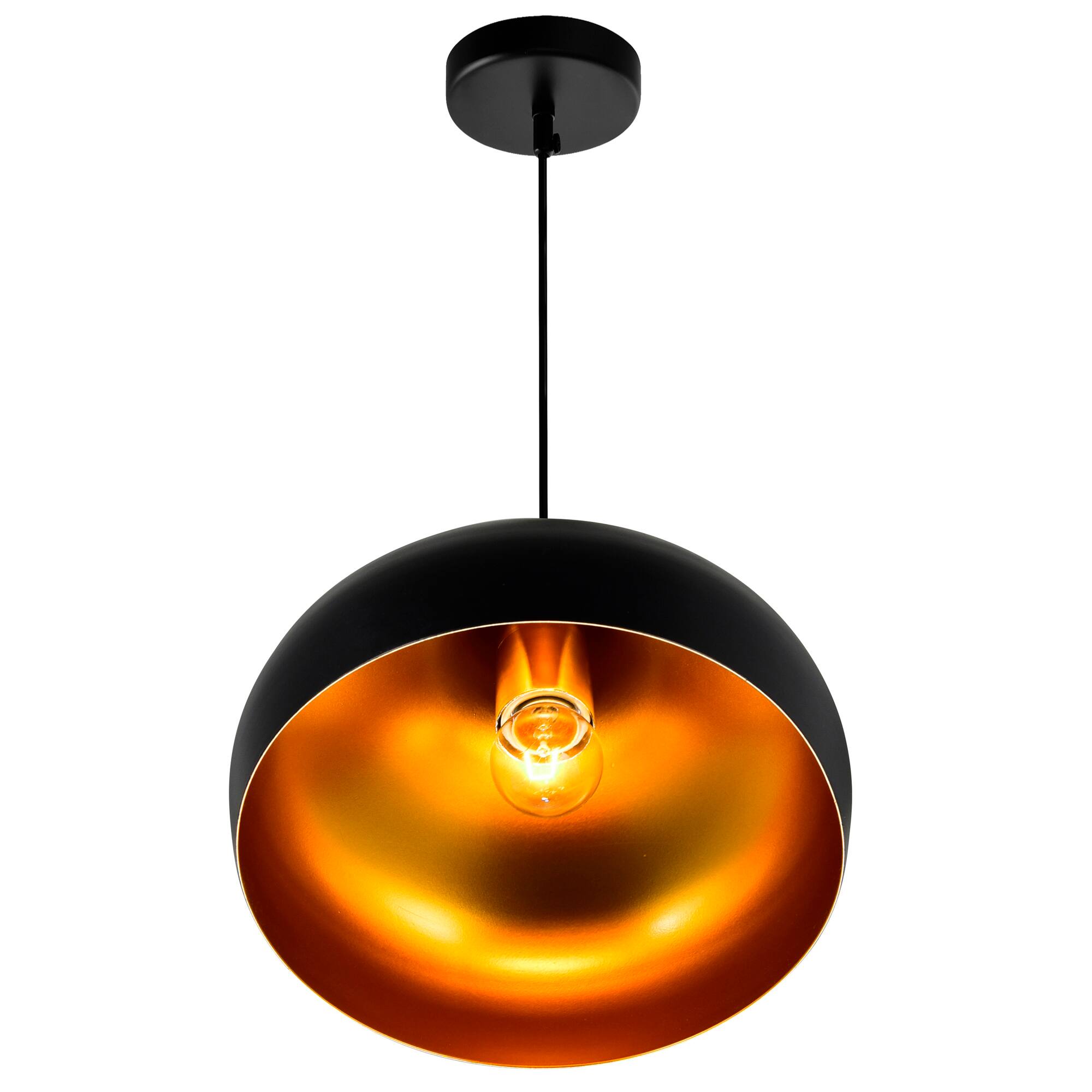 Back. CWI Lighting - Dynamic 1 Light Down Pendant With Black Finish - Black.