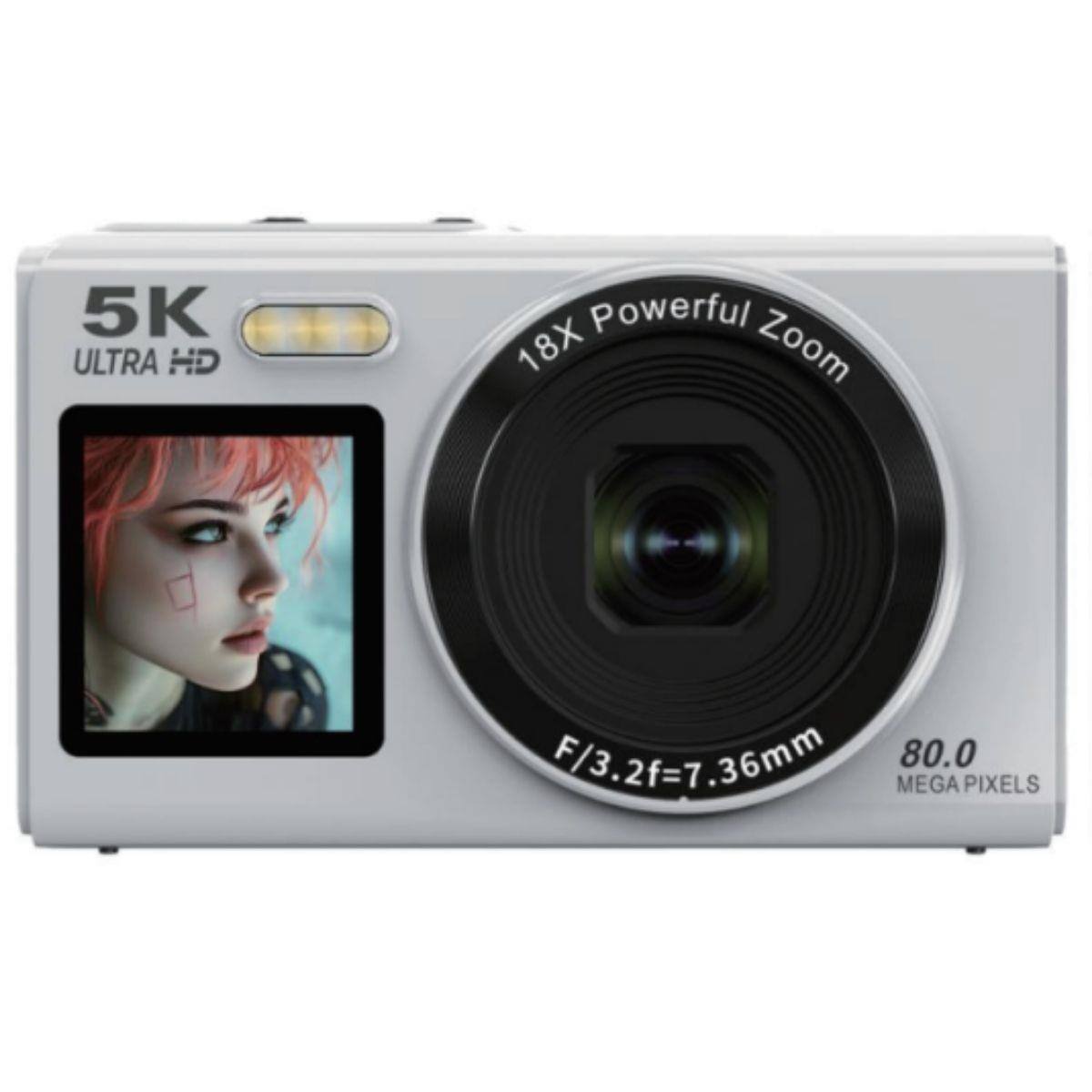 5K ULTRA HD  
Powerful 18X Zoom  
F/3.2 f=7.36mm  
80.0 MEGA PIXELS