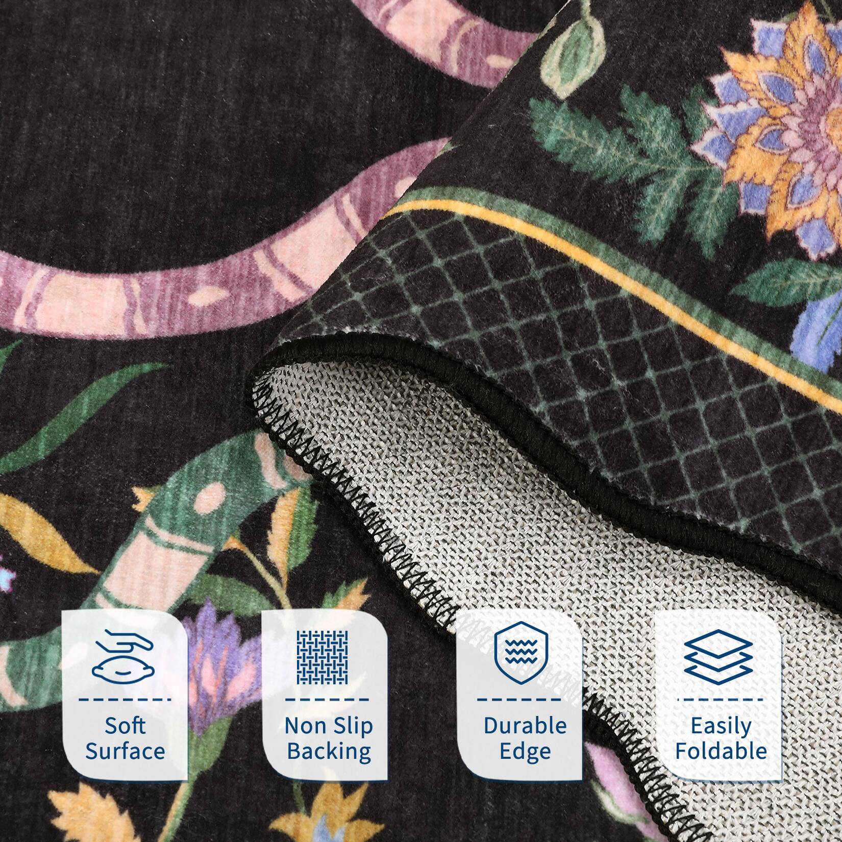 10 Soft Surface  
Non Slip Backing  
Durable Edge  
Easily Foldable