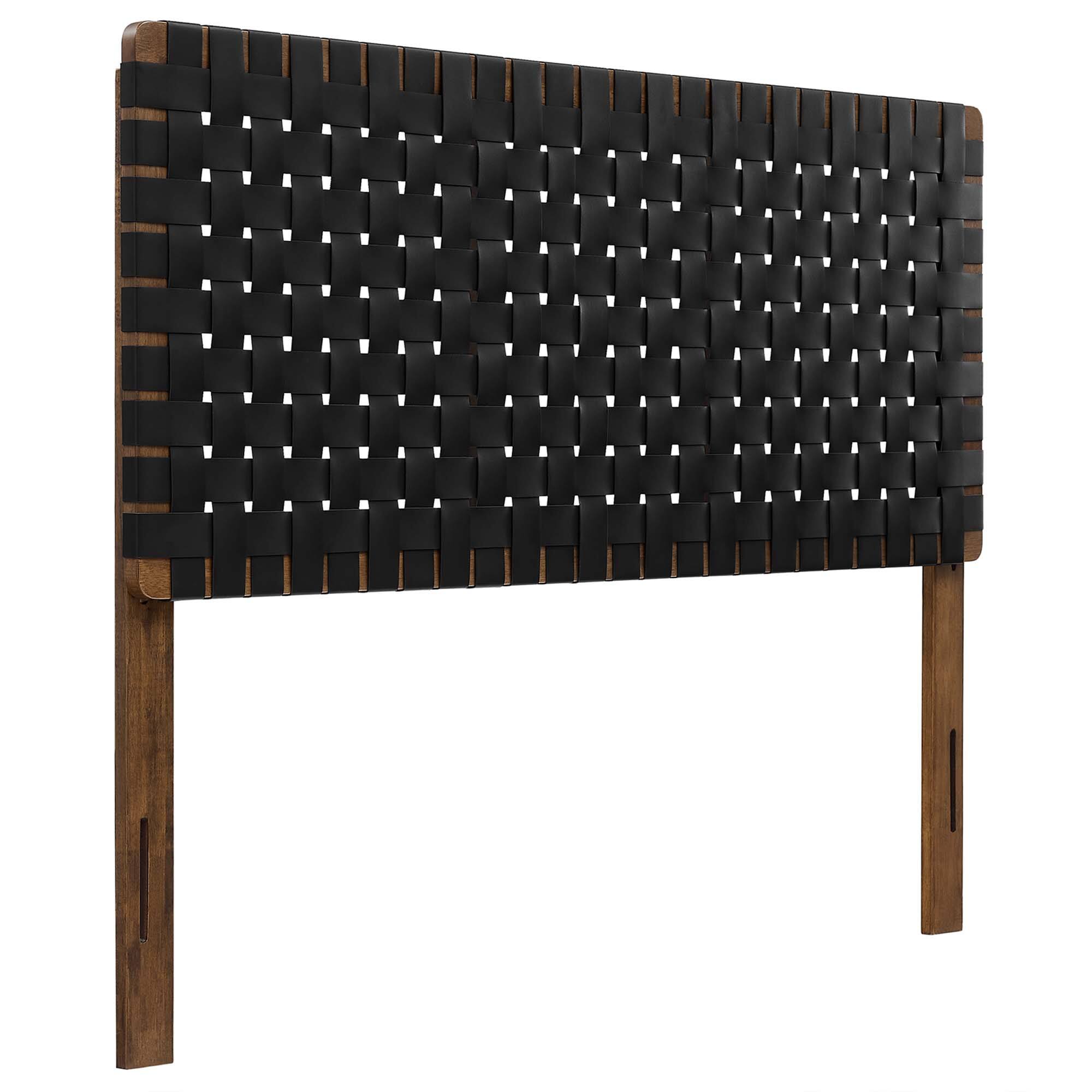 Sparta Weave Vegan Leather Full Headboard by Modway - Black price history on PriceWatchPro