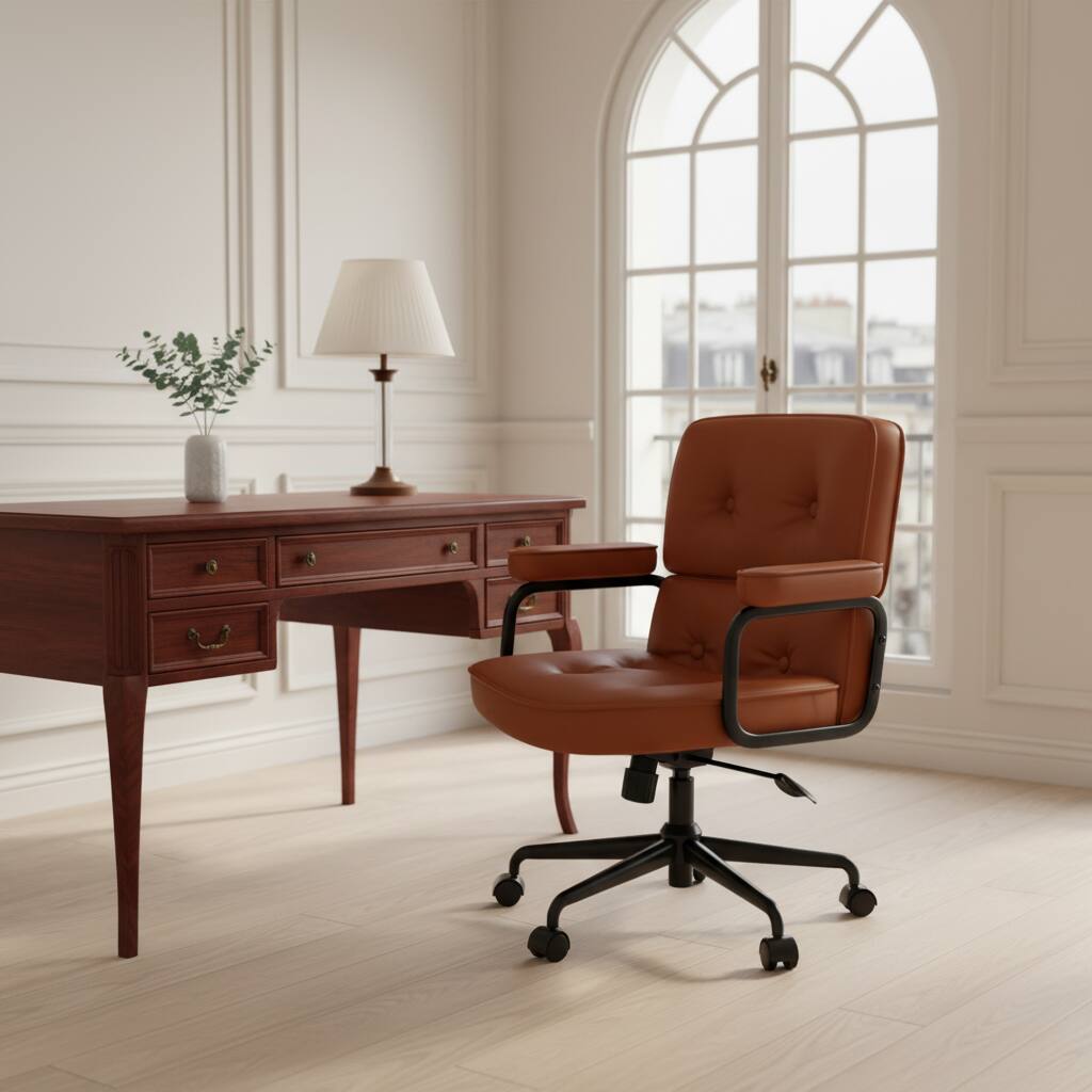 Alt View 6. Forest'nSky - Brown American Office Chair  Executive Computer Chair - Brown.