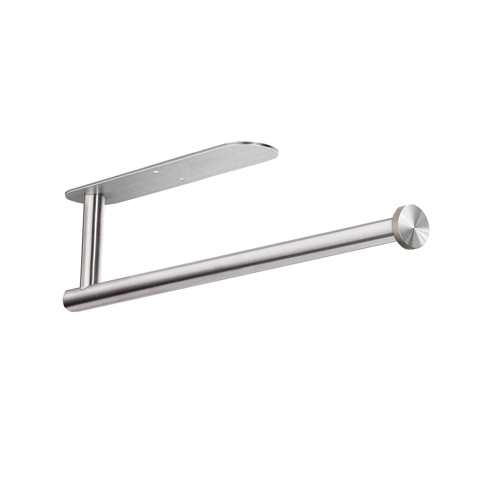 Dazzed Corner - Stainless Steel Paper Towel Holders, Self-Adhesive or Screws Mount Towel Bar - Silver