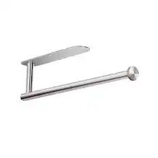 Front. Dazzed Corner - Stainless Steel Paper Towel Holders, Self-Adhesive or Screws Mount Towel Bar - Silver.