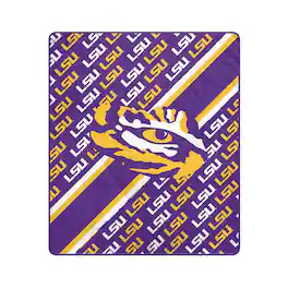 Pegasus - LSU Tigers 60" x 70" Diagonal Lined Wordmark Ultra Soft Blanket - Multicolor