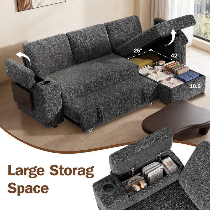 25" 42" 10.5" Large Storage Space