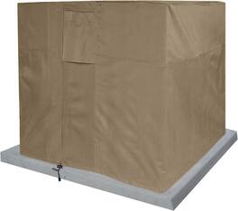 KHOMO GEAR - Air Conditioner Cover - Waterproof Outdoor AC Unit Protector - All-Season Protection for Window & Wall-Mounted AC Units - Brown