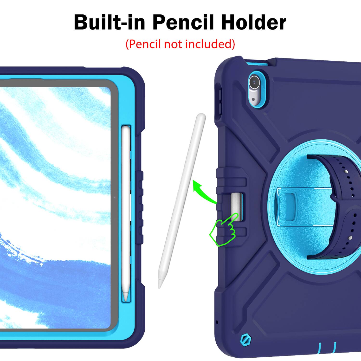 Built-in Pencil Holder  
(Pencil not included)