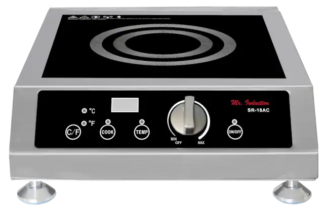 Mr. Induction SR-18AC
C/F
°C °F
COOK TEMP
MIN OFF MAX
ON/OFF