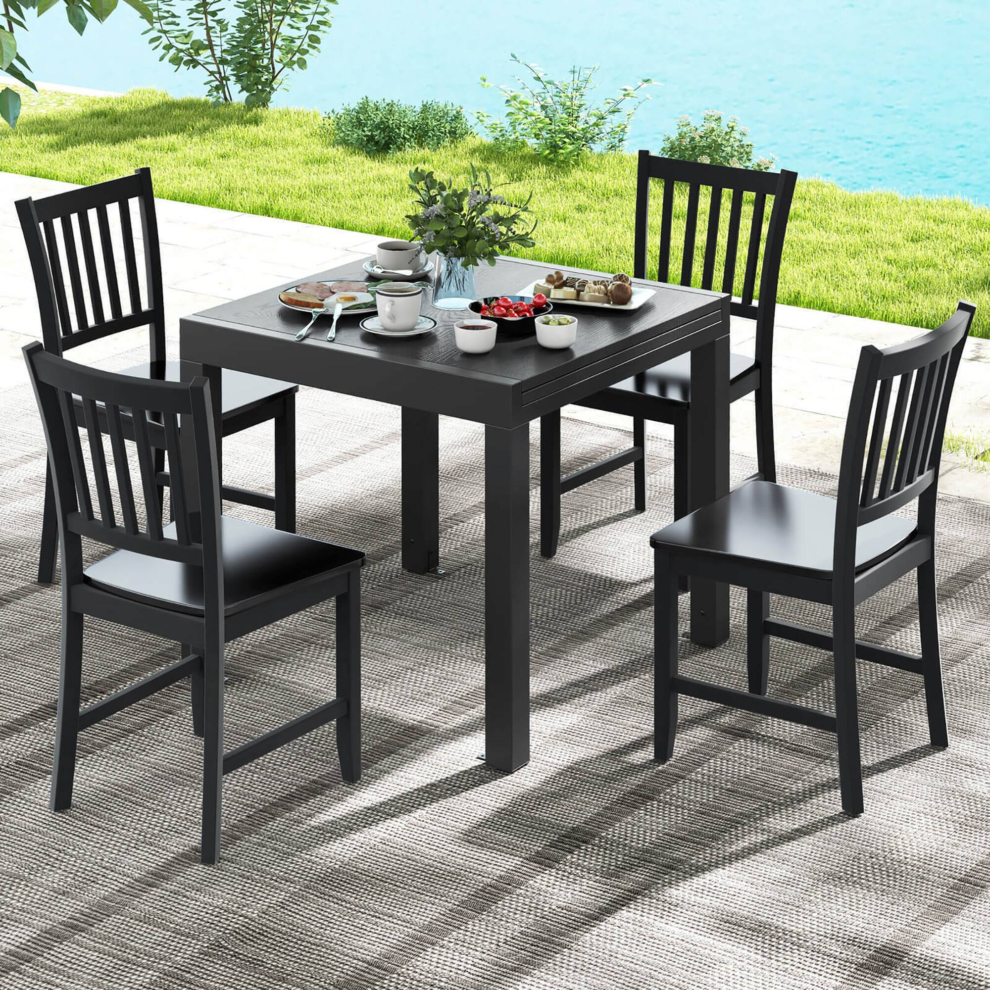 Alt View 3. Gymax - Gymax Patio Expandable Dining Table 31.5''-63'' Adjustable Rectangular All Weather Table - Gray.