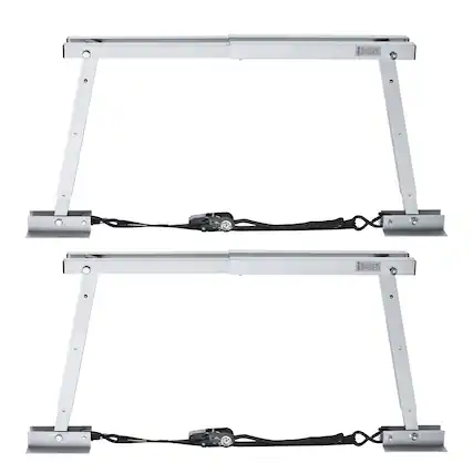 Front. VEVOR - Universal RV Stabilizer,RV Bumper Stabilizer for Trailers, Campers,Fifth Wheel, Compact Foldable Design for Easy Storage - Silver.