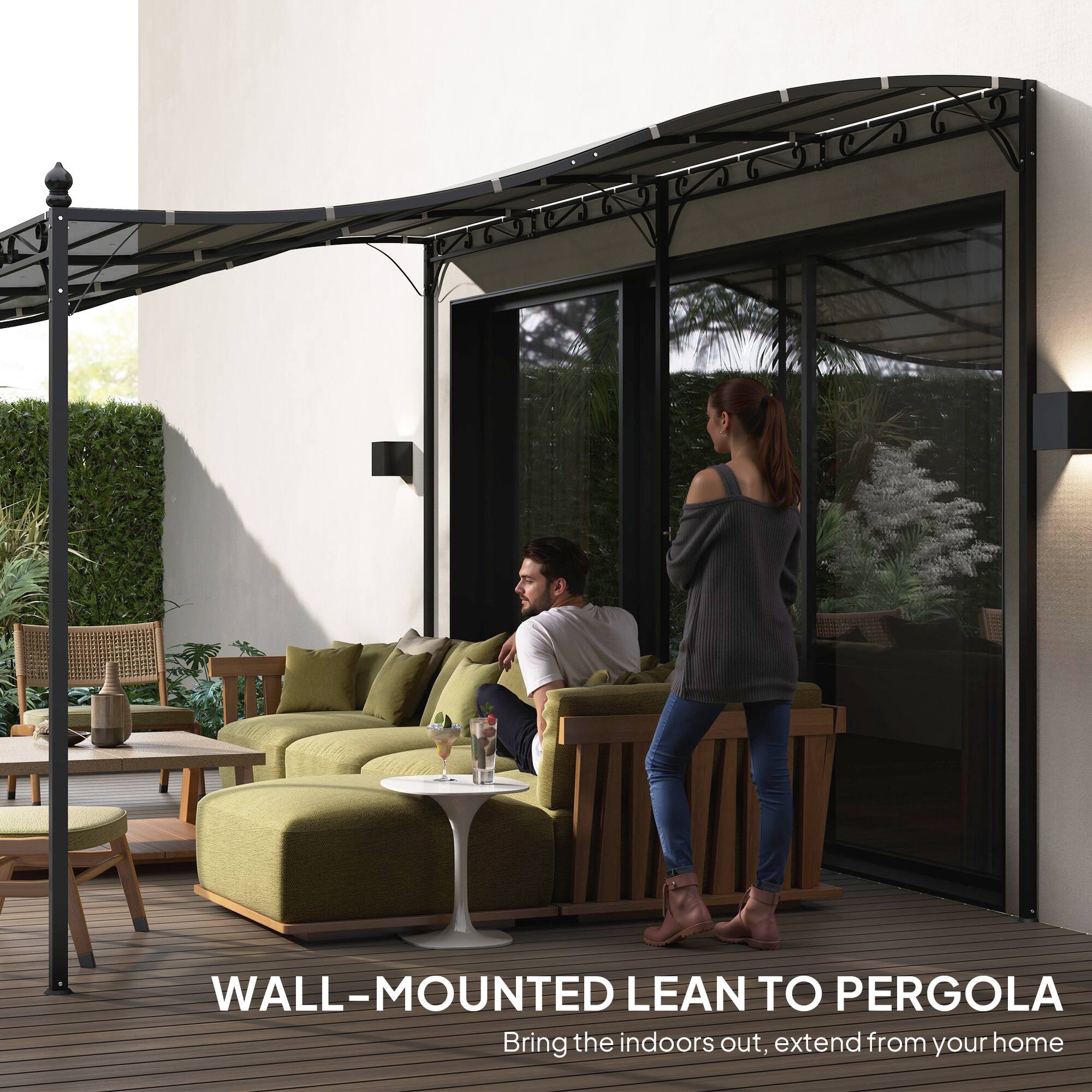 WALL-MOUNTED LEAN TO PERGOLA
Bring the indoors out, extend from your home