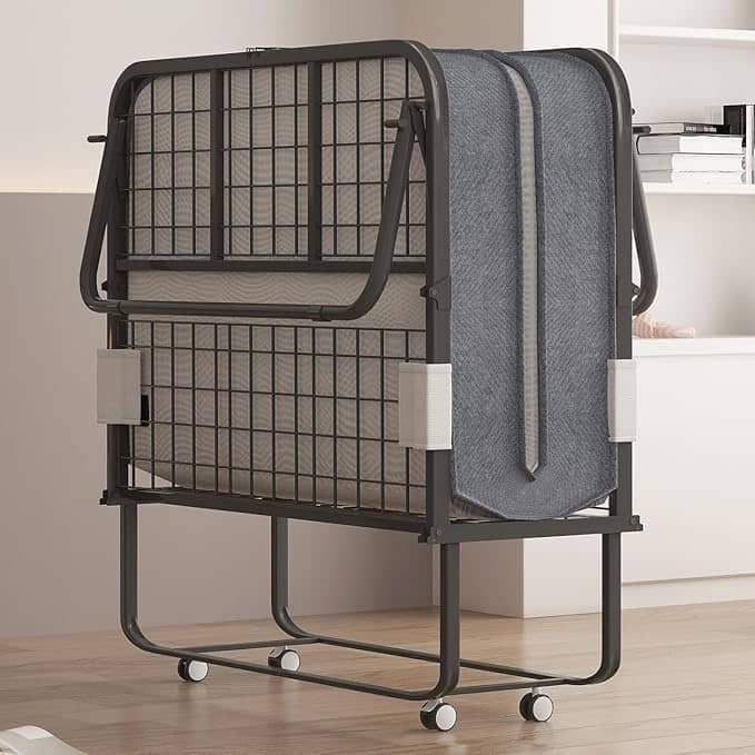 Circus Cirle - Folding Bed with Mattress for Adults - Gray