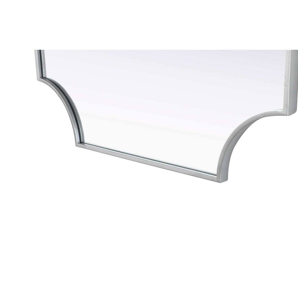 Alt View 4. Elegant Kitchen and Bath - Notched Metal Mirror 30x42 inch in Silver - Silver.