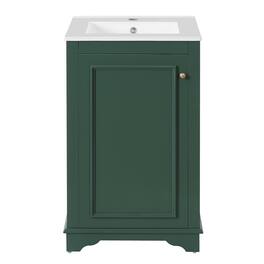 Boyel Living - 20 Inch Bathroom Vanity with Ceramic Sink Solid Wood Frame - Green