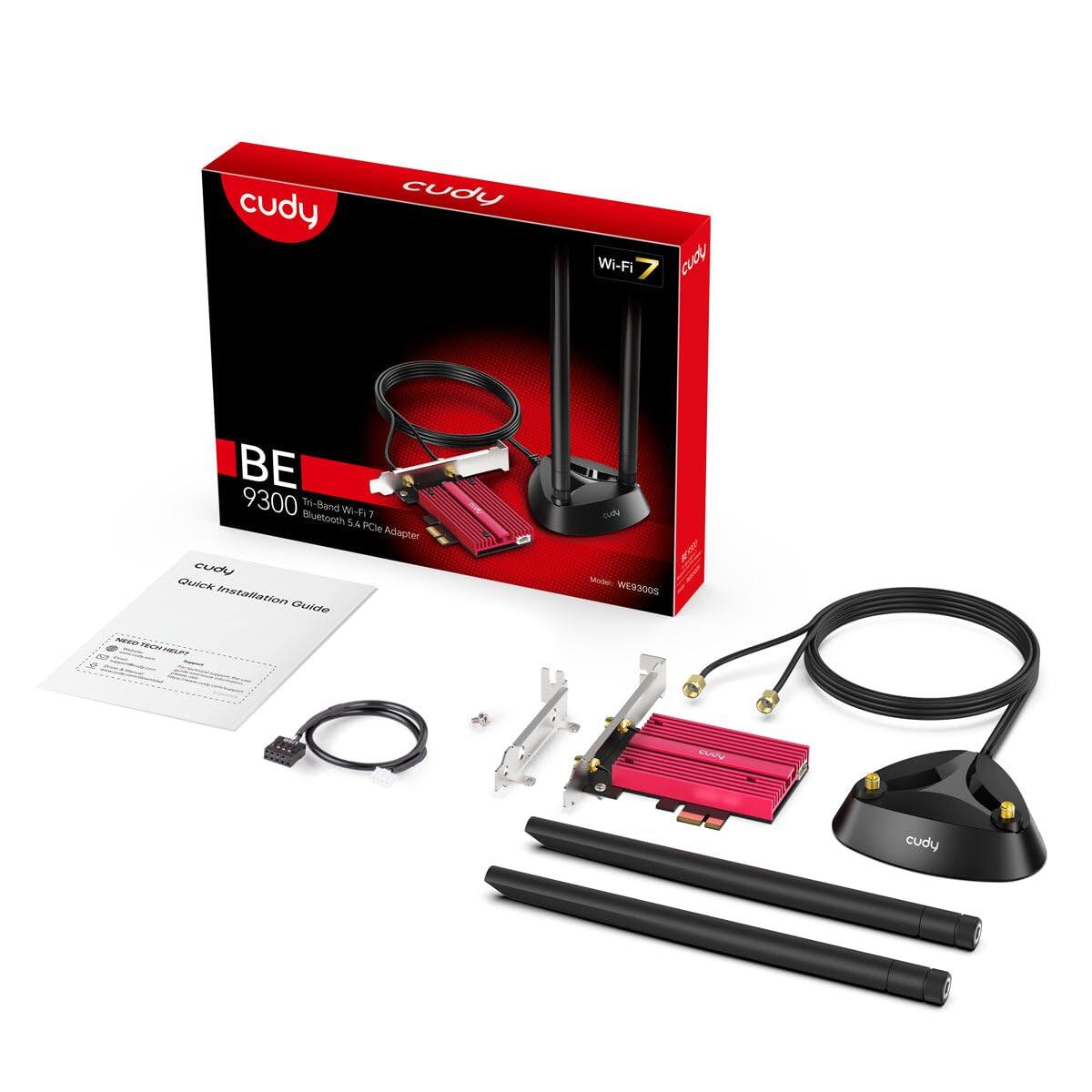 cudy BE 9300 Tri-Band Wi-Fi 6 Bluetooth 5.4 PCIe Adapter