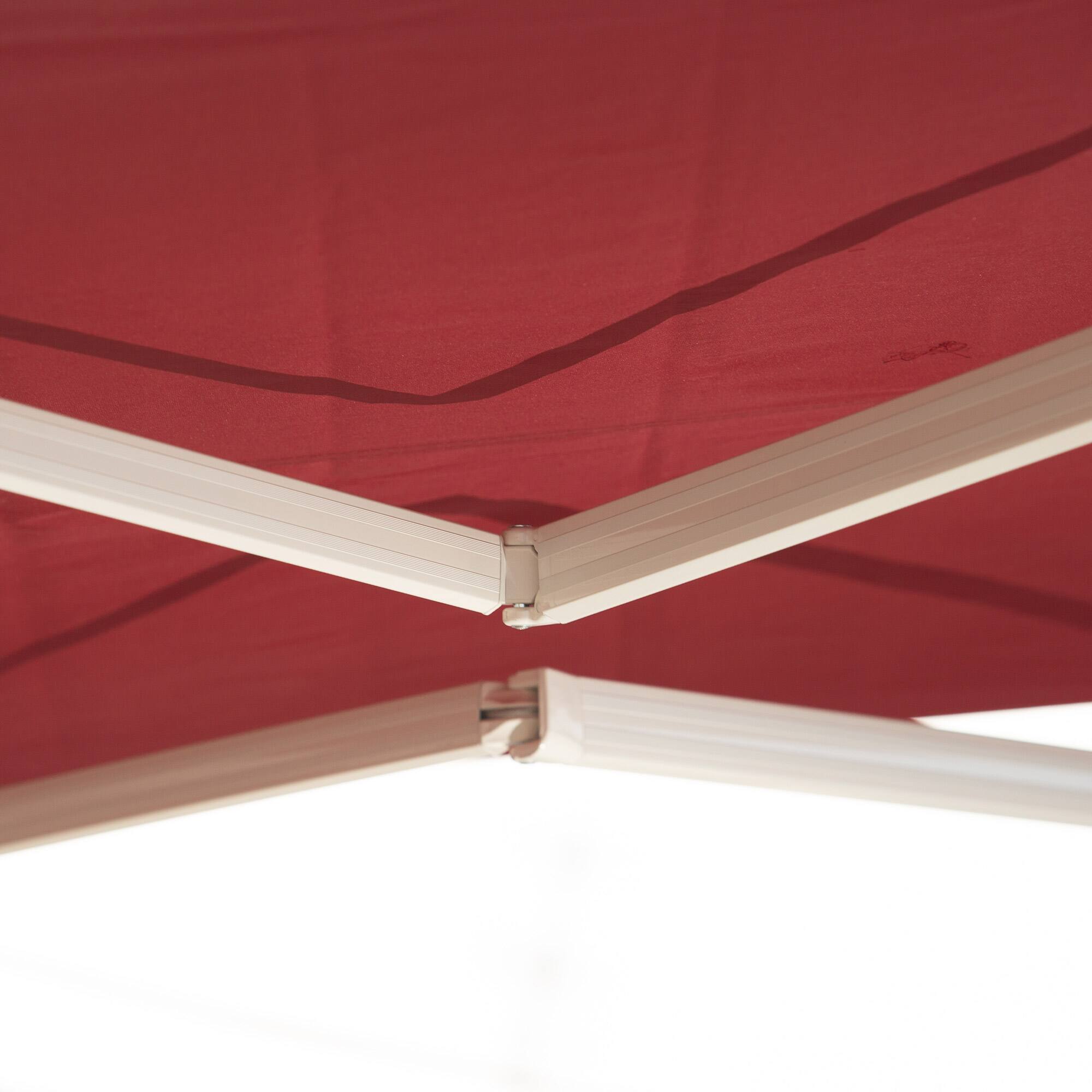 Alt View 8. Outsunny - 12' x 10' Retractable Awning Patio Awnings Sun Shade Shelter with Manual Crank Handle, 280g/m² UV - Wine Red.