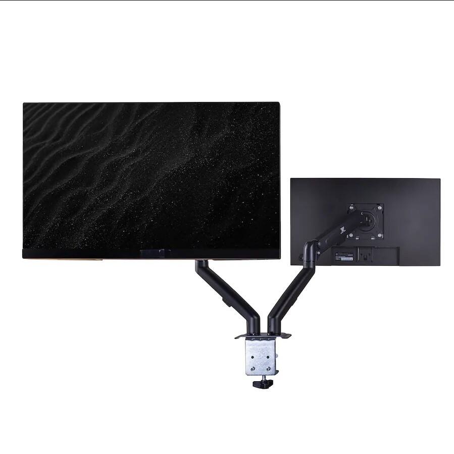 Alt View 2. MSI - MSI 24'' FHD VA Monitor, Anti Glare, Anti Flicker Free, HDMI, VGA, Black 2 Pack w/DKZ Hub & Ergoflexy Dual Mount Arm - Black.