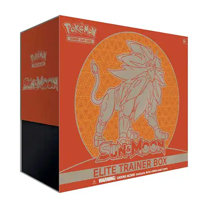 POKÉMON TRADING CARD GAME
SUN & MOON
ELITE TRAINER BOX
6+
WARNING: CHOKING HAZARD Small parts. Not for children under 3 years.
