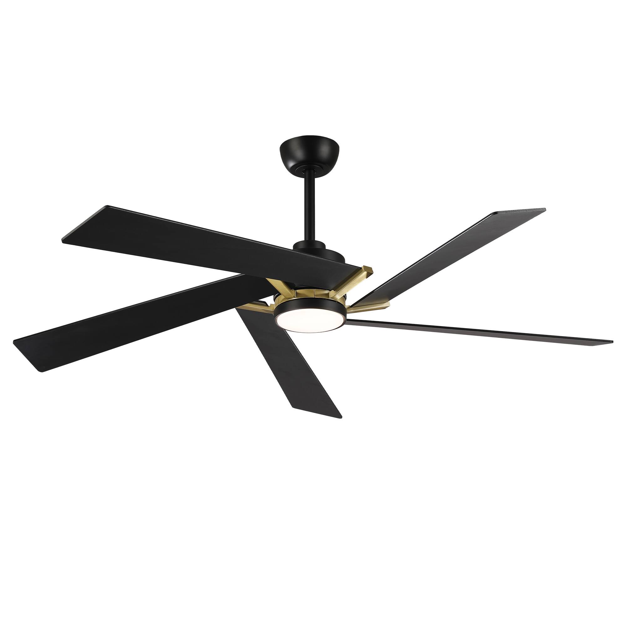 Alt View 8. Parrot Uncle - 60" Modern Gold LED Ceiling Fan with Remote Control and Reversible Blades - Gold.