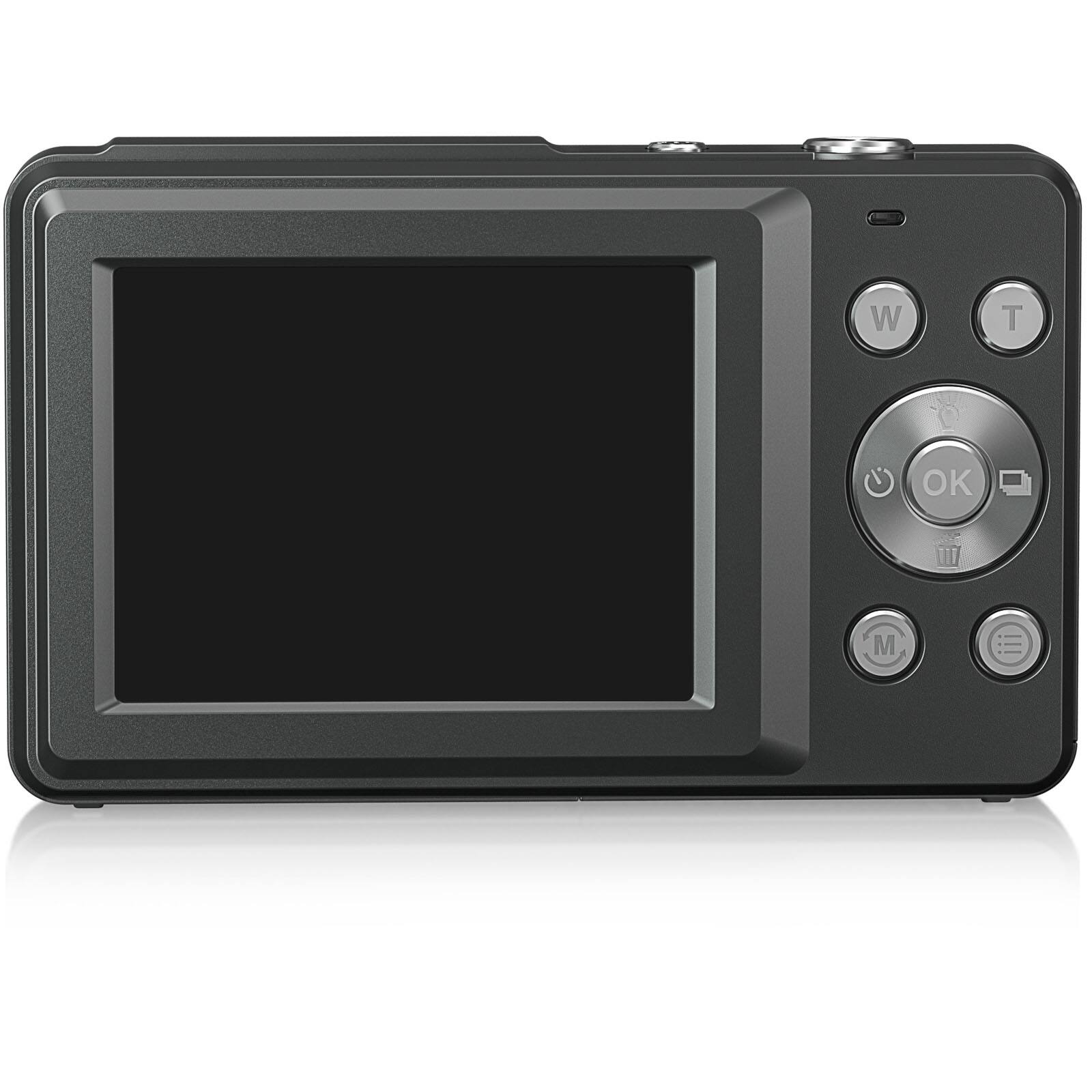 Left. CAMKORY - Compact Point-and-Shoot Digital Camera with 32GB Memory Card – Lightweight & Pocket-Sized - Classic Black.