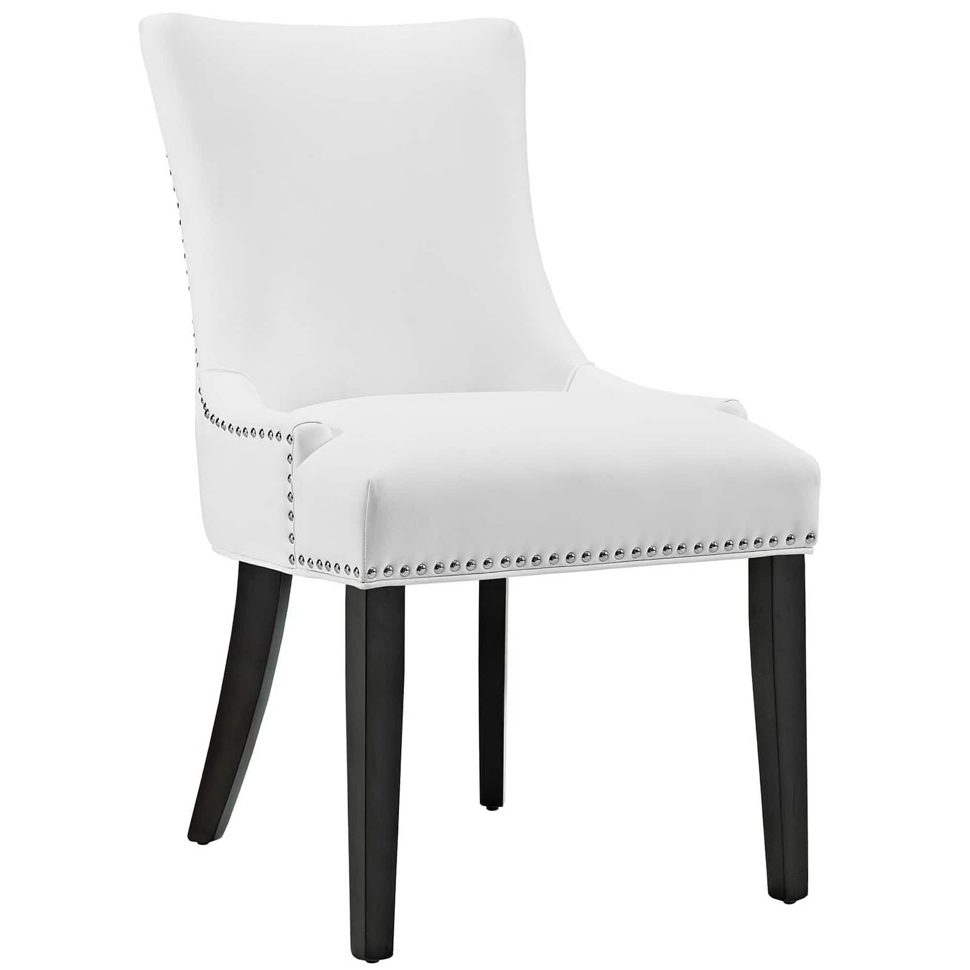 Marquis Vegan Leather Dining Chair by Modway - White