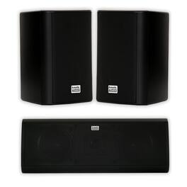 Acoustic Audio by Goldwood - AA351B and AA40CB Indoor Speakers Home Theater 3 Speaker Set - Black