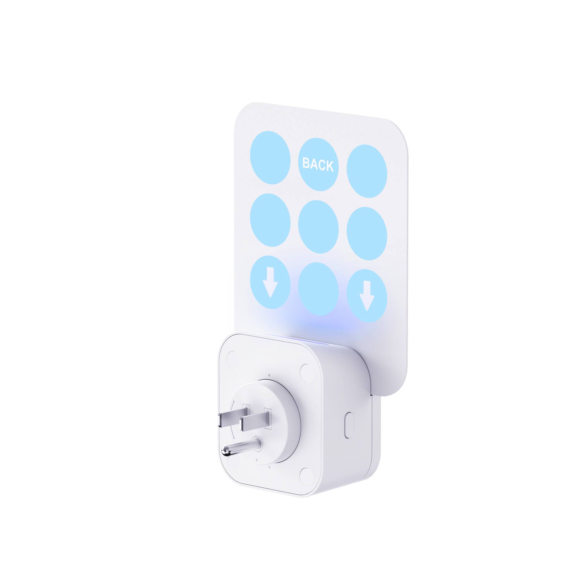 Alt View 3. Flowtron - Plug-In Indoor Bug Zapper Lamp with LED Light, Adhesive Boards & Rotating Plug - White.