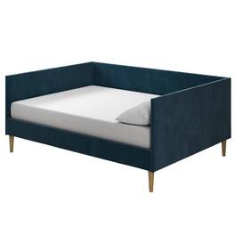 Hivvago - Full size Modern Upholstered Daybed - Navy Blue