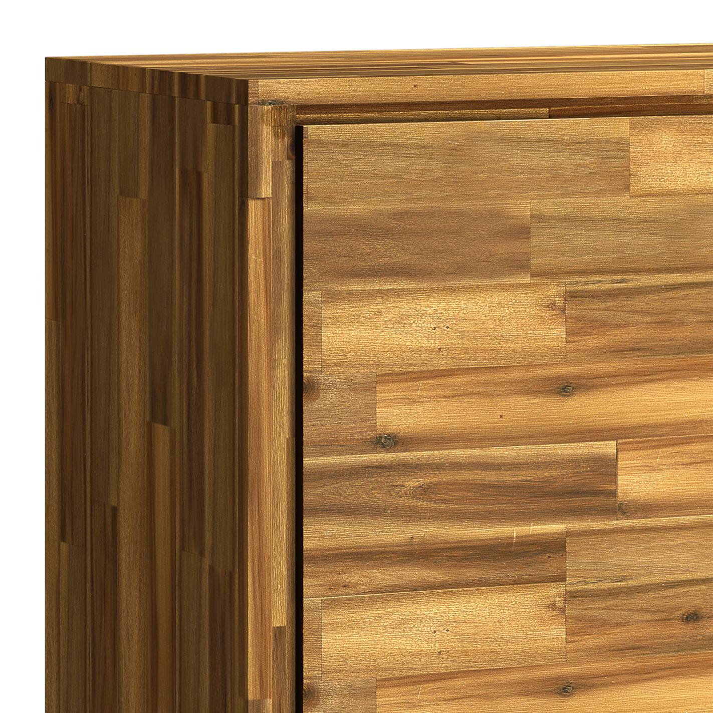 Alt View Zoom 12. Simpli Home - Lowry Medium Storage Cabinet - Distressed Golden Wheat.