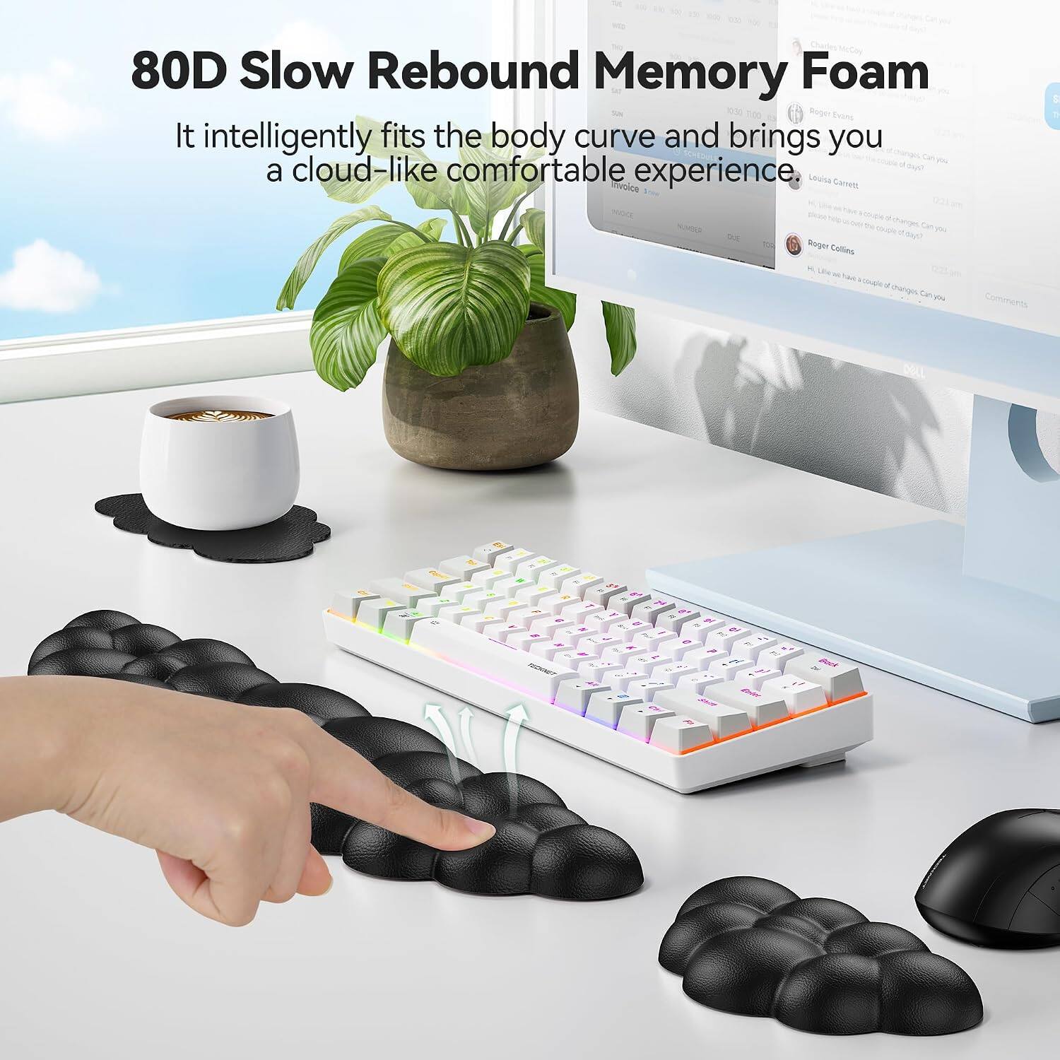 80D Slow Rebound Memory Foam  
It intelligently fits the body curve and brings you a cloud-like comfortable experience  

Louisa Carrett  
Roger Collins