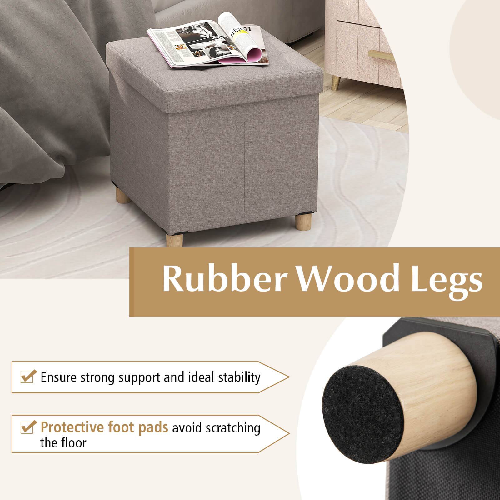 Rubber Wood Legs

- Ensure strong support and ideal stability
- Protective foot pads avoid scratching the floor