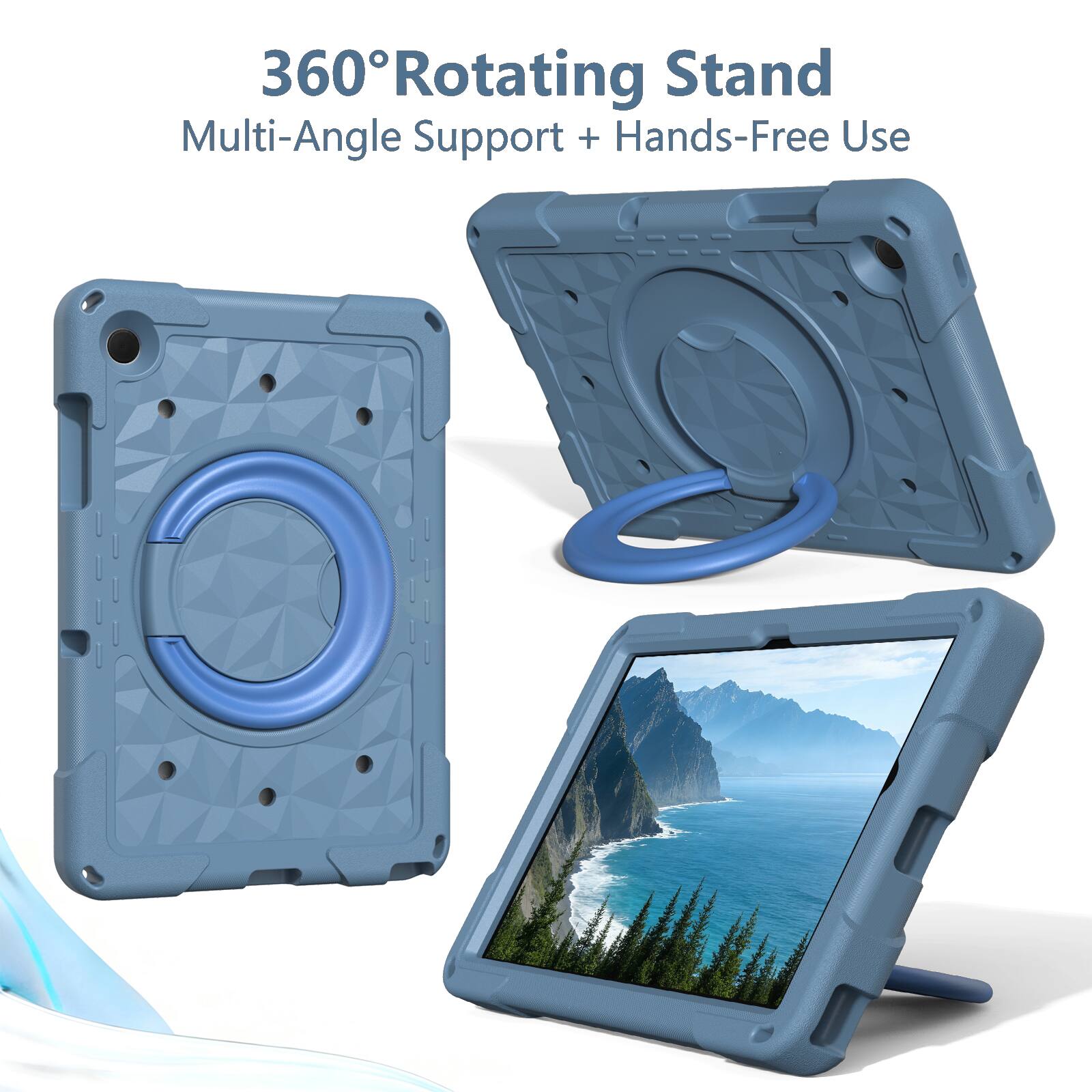 360° Rotating Stand  
Multi-Angle Support + Hands-Free Use
