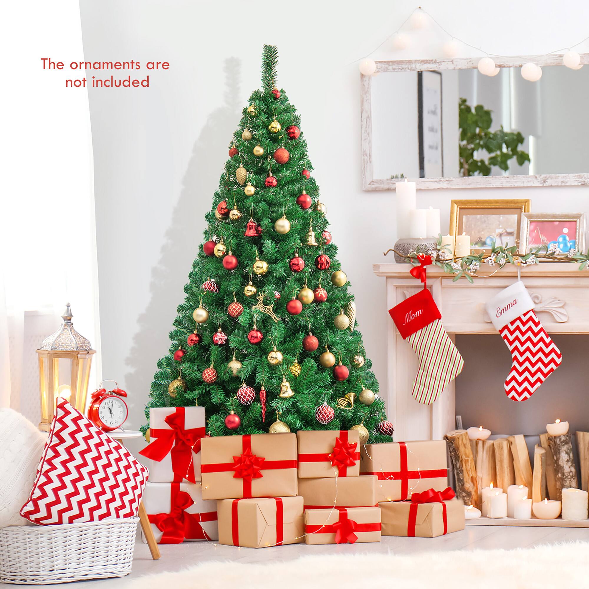 The ornaments are not included