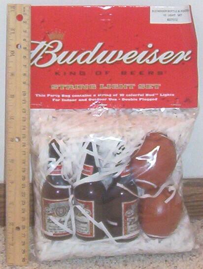 Sure, here is the corrected and grouped text from the image:

---

**Budweiser**  
**KING OF BEERS**

**STRING LIGHT SET**

This Party Bag contains a string of 10 colorful Bud Light® Lights  
For Indoor and Outdoor Use • Doubles Plugged

---

**A 51**  
**de - Budweiser - J 7U9**

---

**This Party Bag contains a string of 10 colorful Bud Light® Lights  
For Indoor and Outdoor Use • Doubles Plugged**

---

**Budweiser**  
**KING OF BEERS**

**STRING LIGHT SET**

---

**A 51**  
**de - Budweiser - J 7U9**

---

**This Party Bag contains a string of 10 colorful Bud Light® Lights  
For Indoor and Outdoor Use • Doubles Plugged**

---

**Budweiser**  
**KING OF BEERS**

**STRING LIGHT SET**

---

**A 51**  
**de - Budweiser - J 7U9**

---

**This Party Bag contains a string of 10 colorful Bud Light® Lights  
For Indoor and Outdoor Use • Doubles Plugged**

---

**Budweiser
