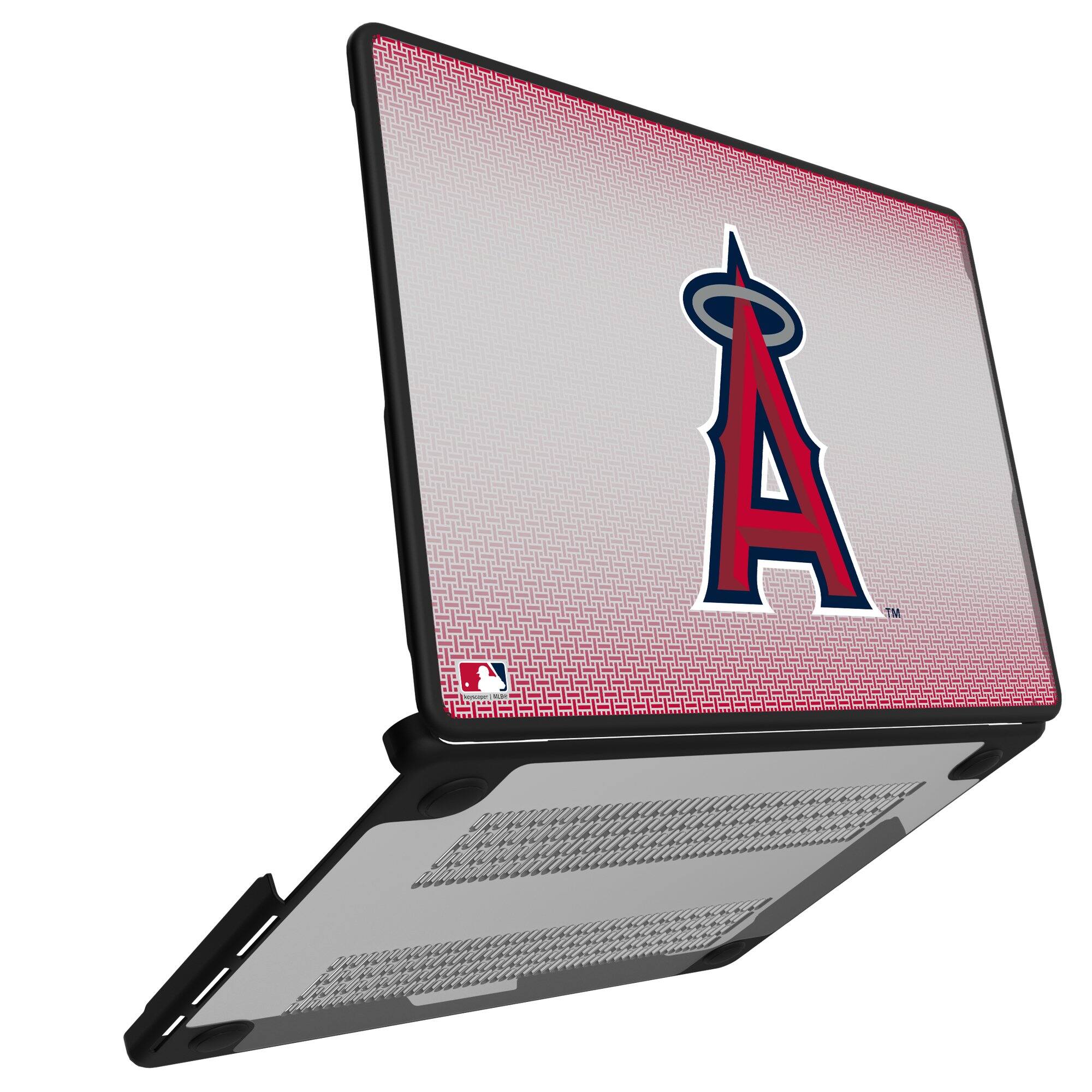 Alt View 1. Keyscaper - Los Angeles Angels Linen MacBook Case - Pro 16 in - Multicolor.