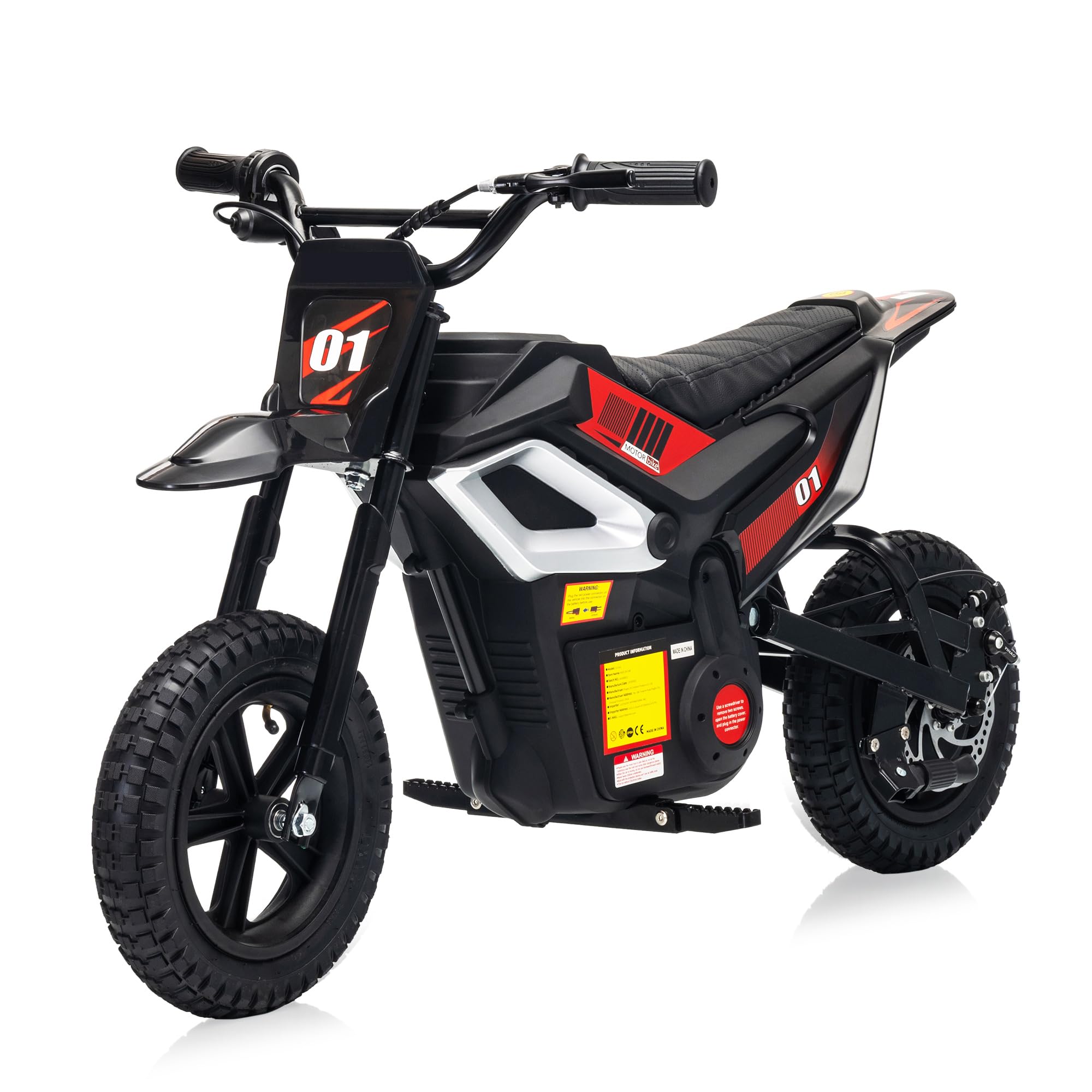 Babevy - 24V Electric Dirt Bike, 350w Kids Motorcycle, 13.67 Mph, Ride on Motorcycle with Rear Wheel Suspension, 12 Miles Range - Black price history on PriceWatchPro