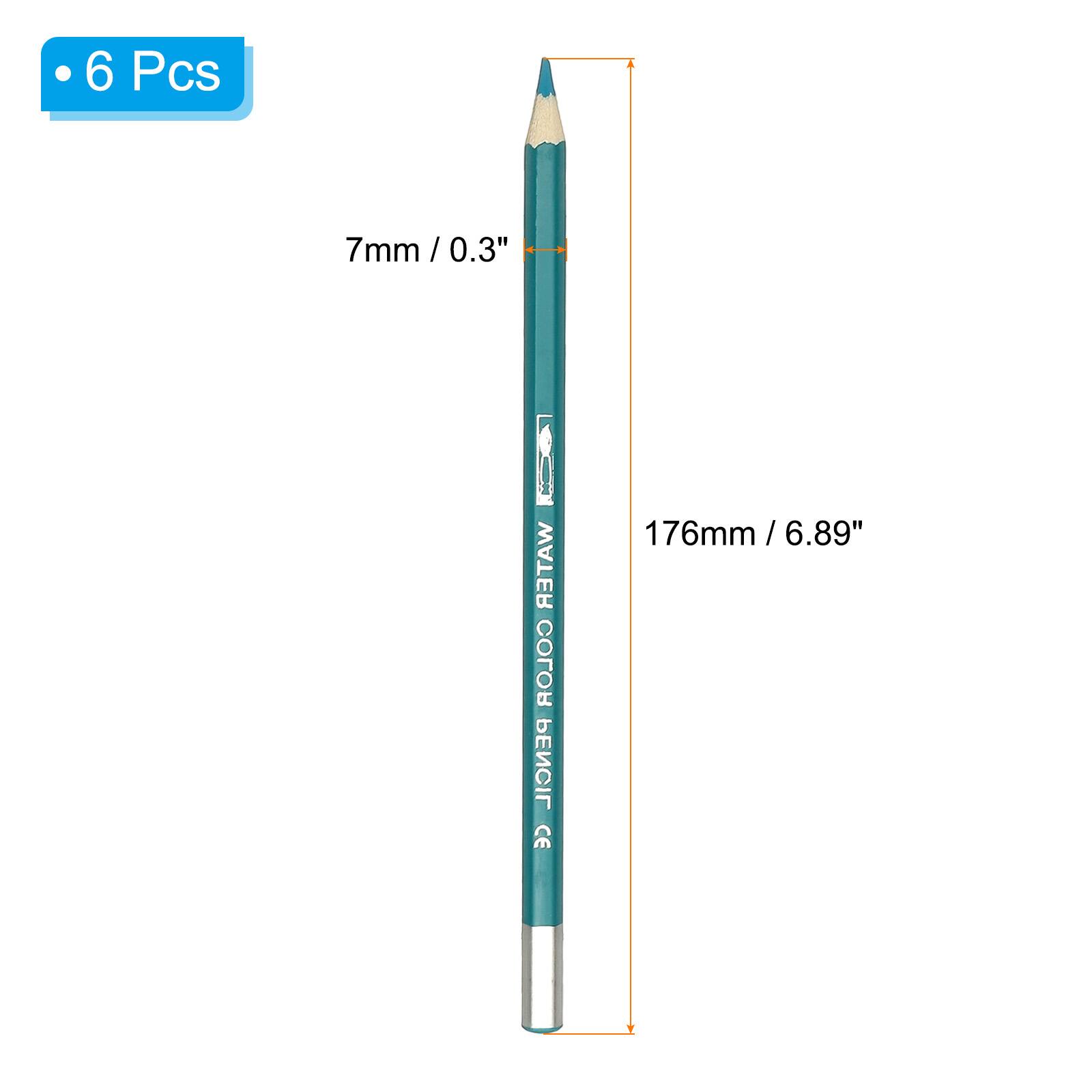 6 Pcs 7mm / 0.3" WATER COLOR PENCIL 176mm / 6.89"
