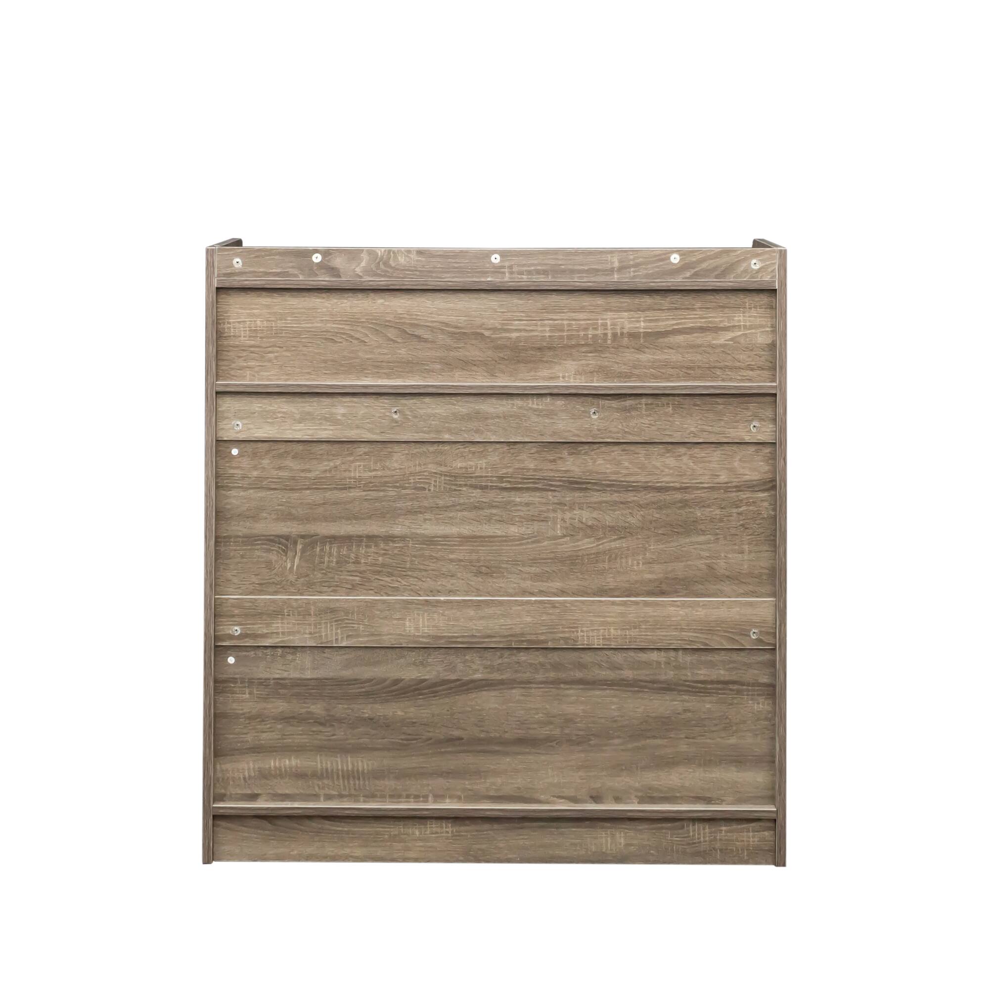 Alt View 6. Tiramisubest - Modern Extendable Dining Table with Storage, Barnwood - Barnwood.