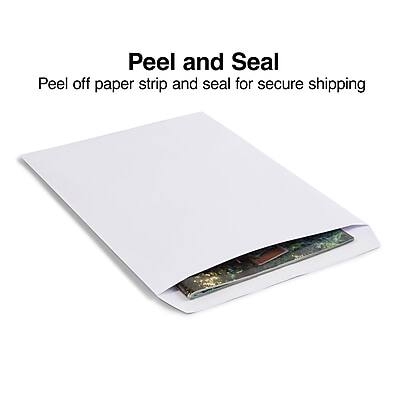 Peel and Seal  
Peel off paper strip and seal for secure shipping