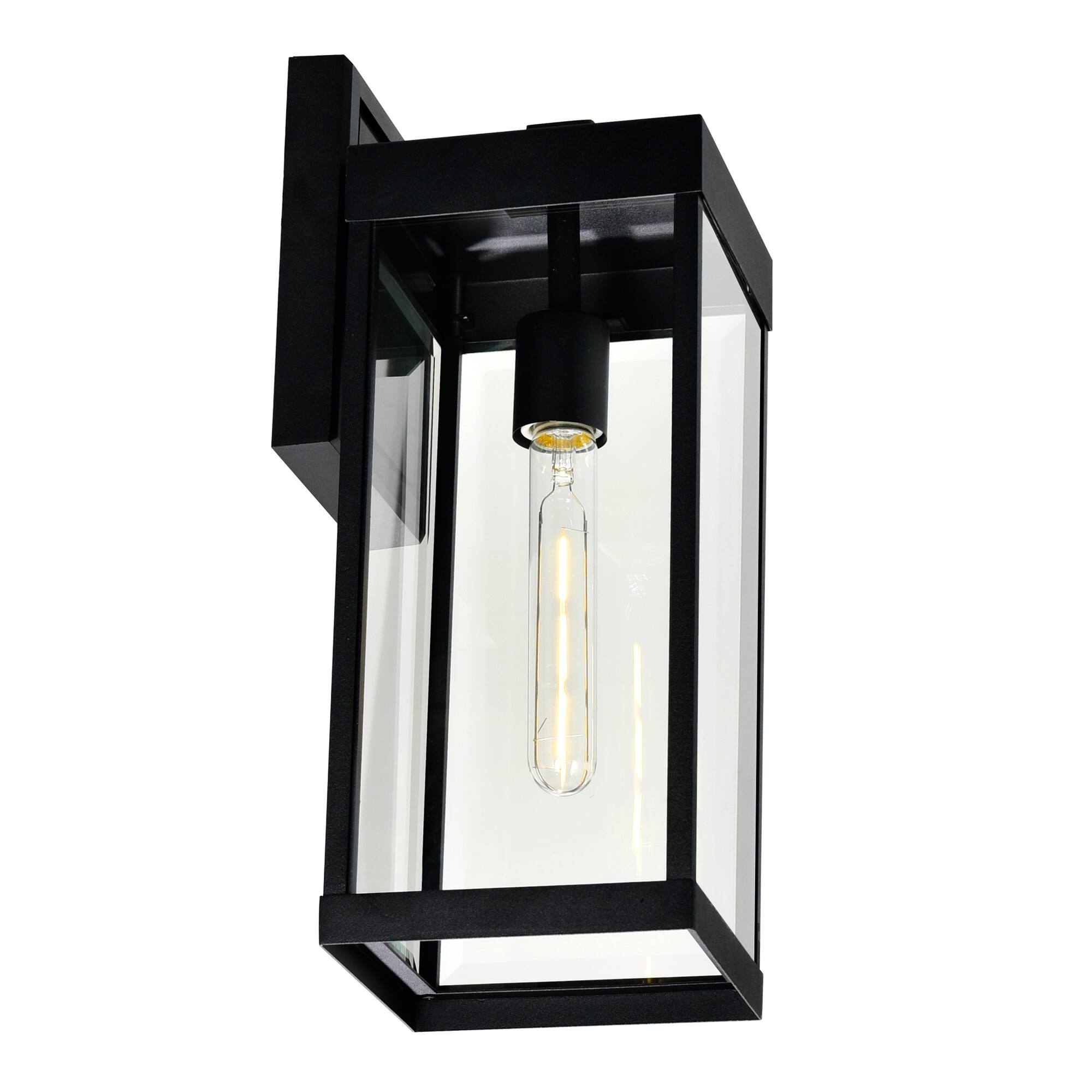 Back. CWI Lighting - Windsor 1 Light Black Outdoor Wall Light - Black.