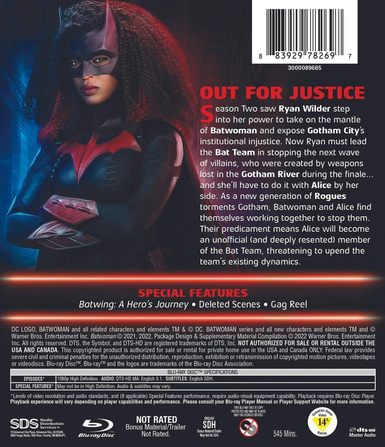 Back. Batwoman: The Third and Final Season (Box Set) [Blu-ray].