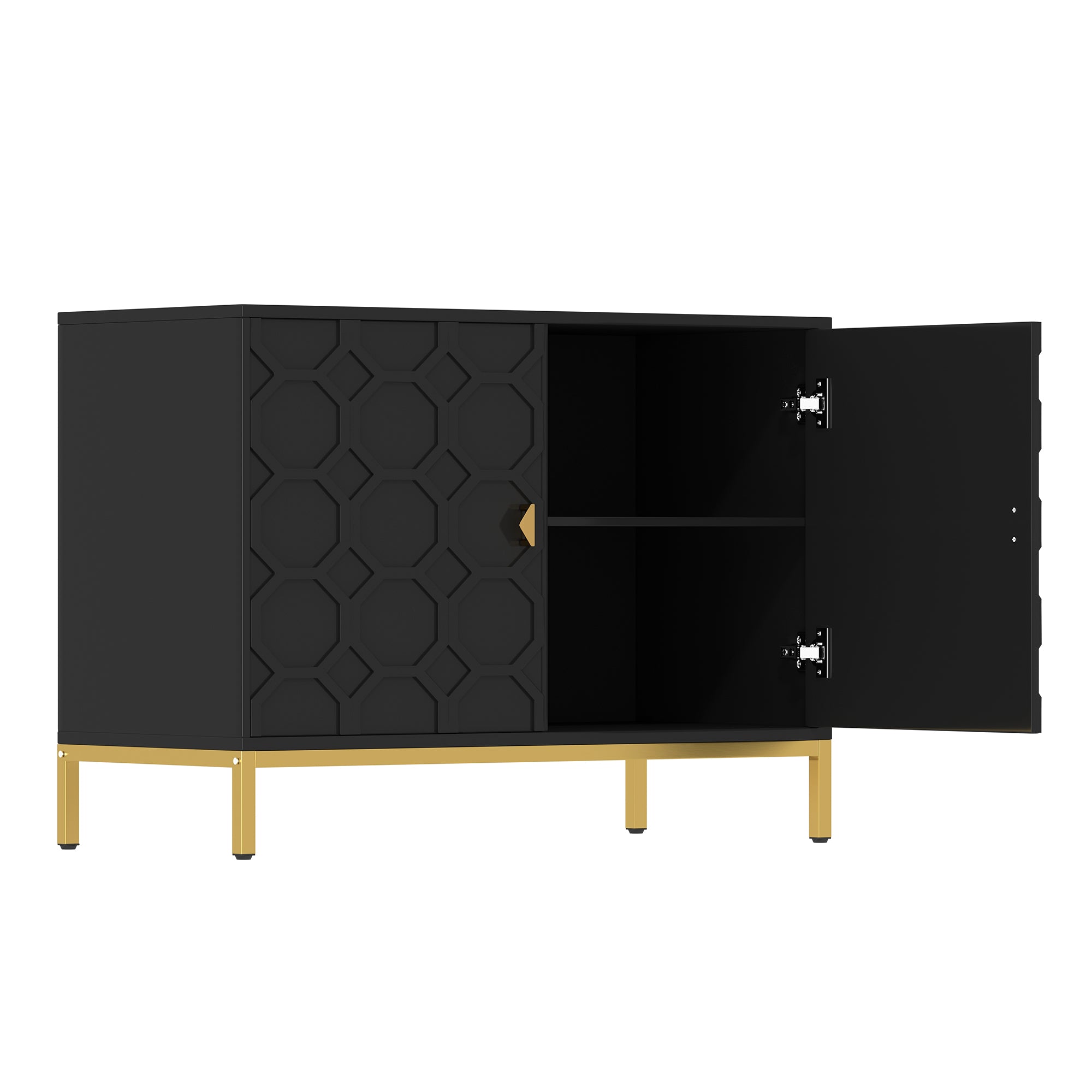 Alt View 8. Boyel Living - Freestanding Storage Cabinet 2-Door Accent Cabinet - Black.