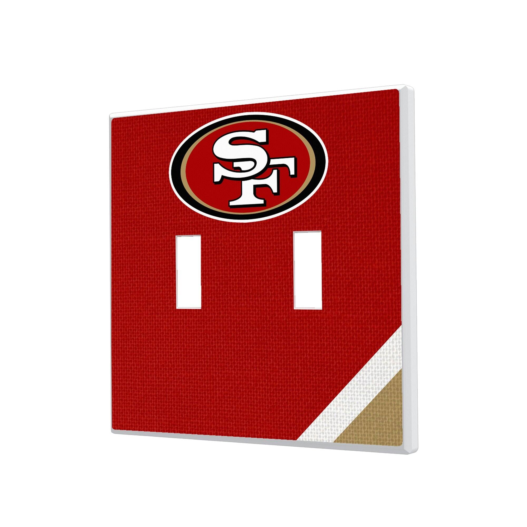 Keyscaper - San Francisco 49ers Diagonal Stripe Double Toggle Light Switch Plate - Multicolor price history on PriceWatchPro