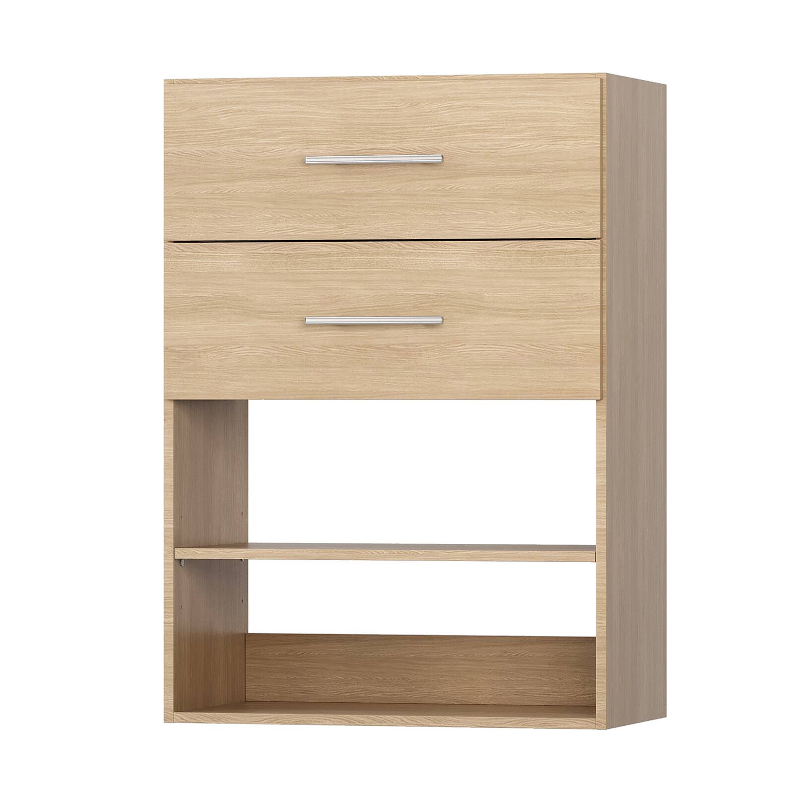 Alt View 7. Roomtec - Roomtec 31.5 in Wood 2 Drawer Short Tower Closet Unit-Customizable Wall Mounted Modular Closet System Bedroom Closet - Wood.