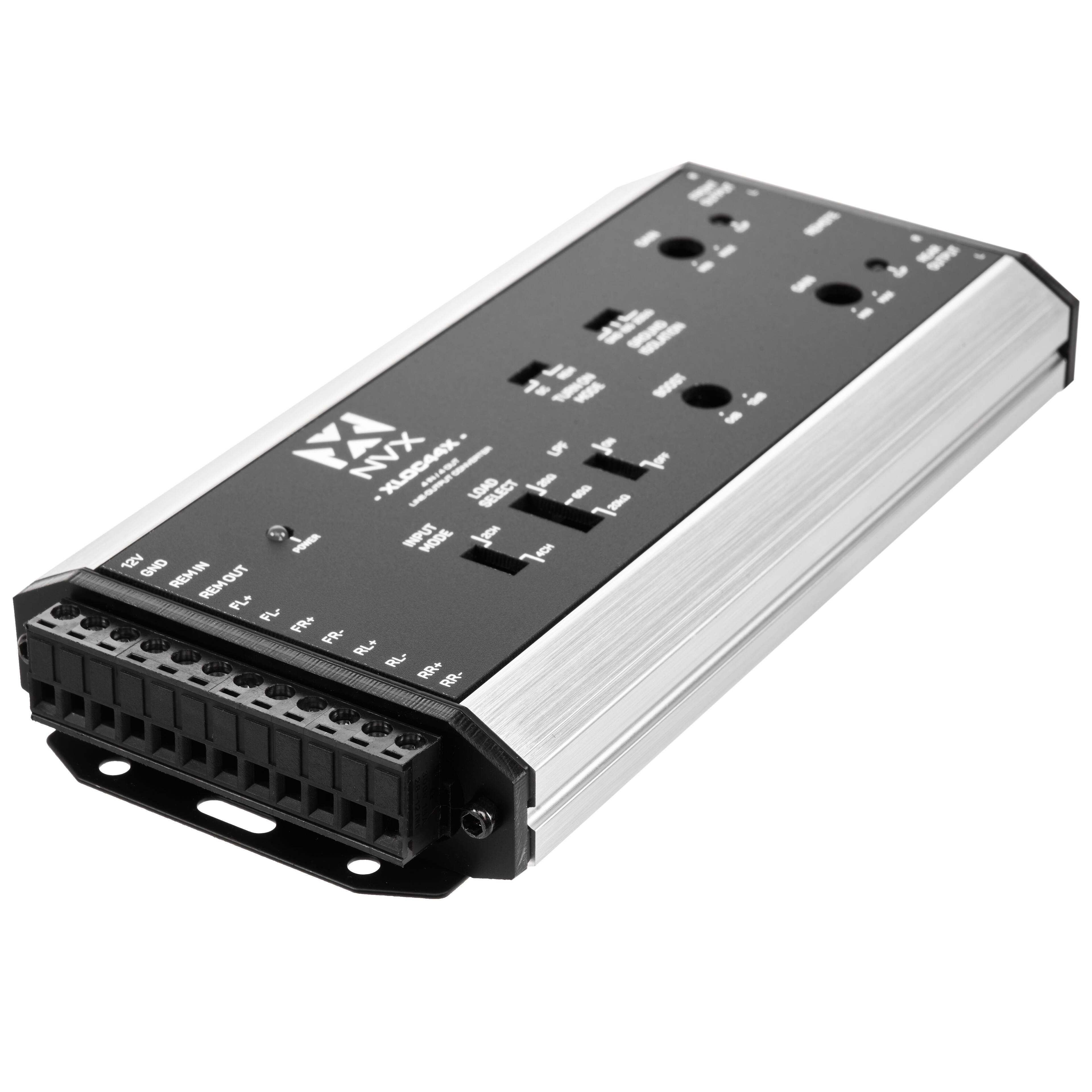 NIXX LOAD - SELECT INPUT MODE

- GND
- REMIN
- REMOUT
- FL+
- FR+
- RL+
- RL-
- RR+
- RR-

- XNIXX
- XL6000
- 12VDC IN
- 12VDC OUT
- GND
- REMIN
- REMOUT
- FL+
- FR+
- RL+
- RL-
- RR+
- RR-