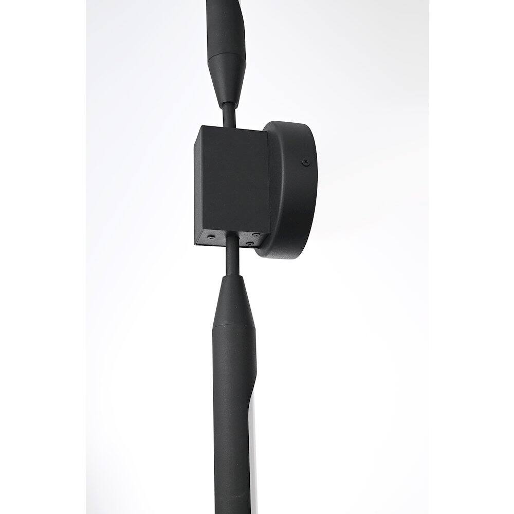 Alt View 2. Elegant Lighting - Odin 5 Inch Outdoor Wall Sconce In Black - Black.