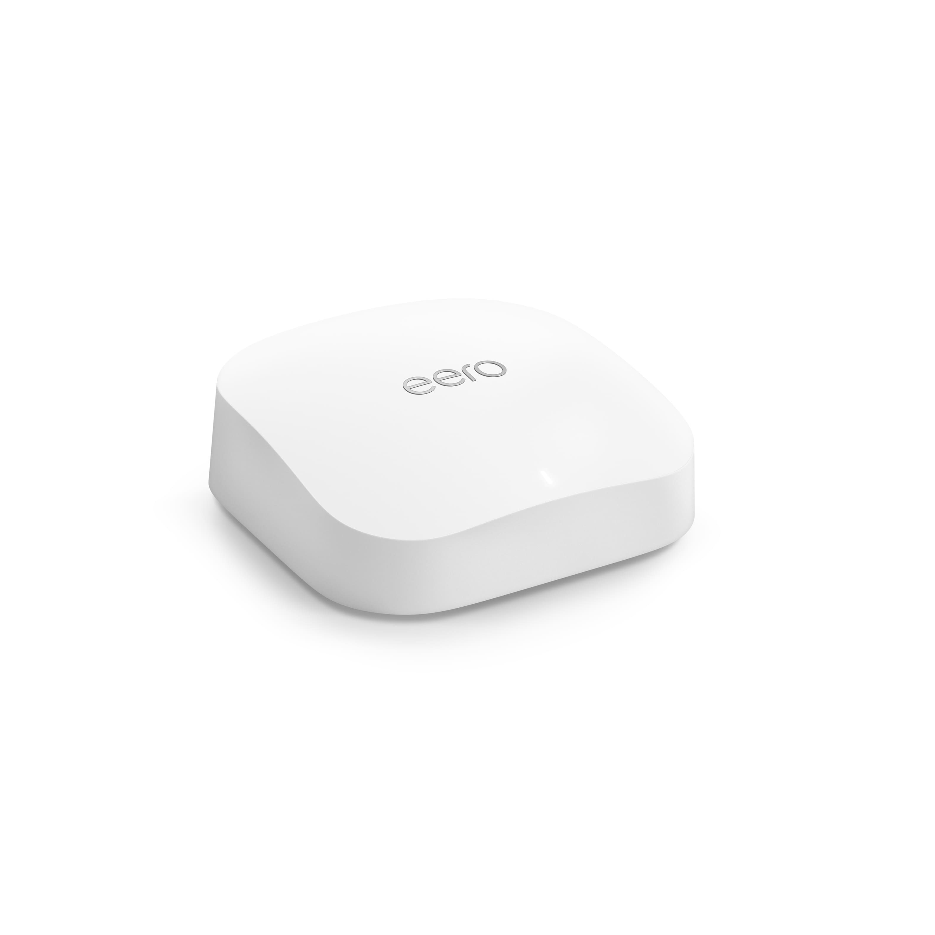 Front. eero - eero Pro 6E Tri-band Mesh Wi-Fi 6E System (1-pack) - White.