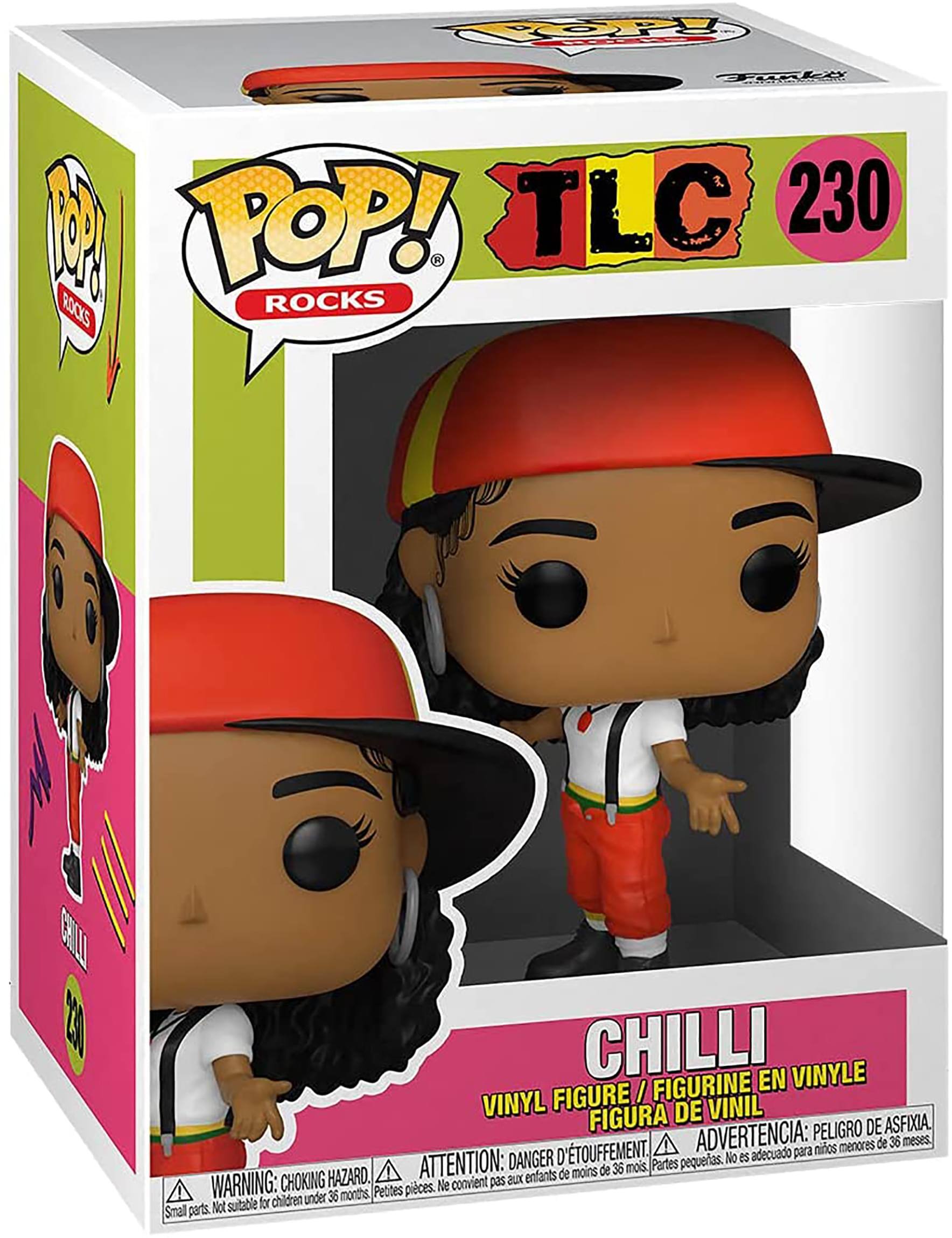 **PO! POP! TLC 230**

**ROCKS**

**CHILLI**

**VINYL FIGURE / FIGURINE EN VINYLE / FIGURA DE VINIL**

**WARNING: CHOKING HAZARD. Small parts. Not suitable for children under 36 months.**

**ATTENTION: DANGER DE TETEUFEMENT. Petites pièces. Ne convient pas aux enfants de moins de 36 mois.**

**ADVERTENCIA: PELIGRO DE ASFIXIA. Partes pequeñas. No es adecuado para niños menores de 36 meses.**

**DANGER: SMALL PARTS. Not suitable for children under 36 months.**